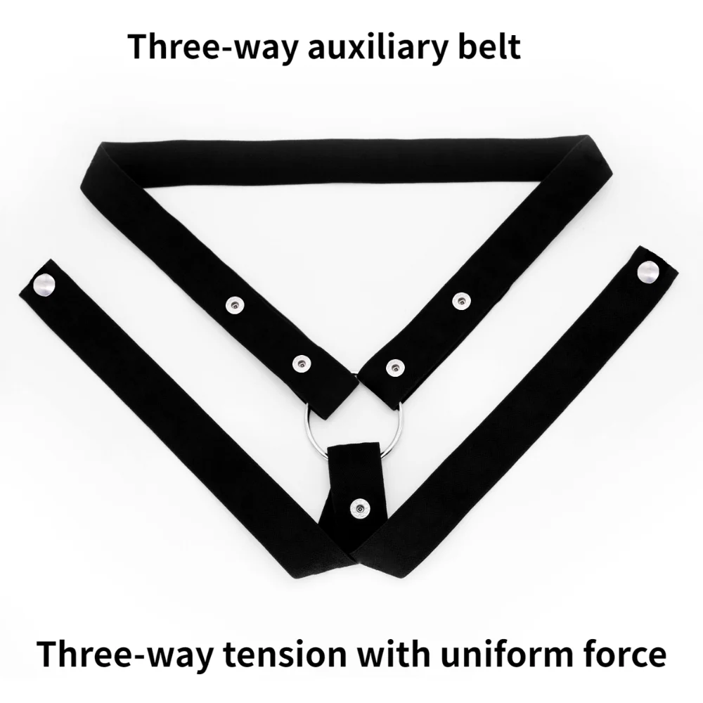 New Male Chastity Lock Auxiliary Belt Elastic Elastic Three Way Wide Restraint Pull Chastity CB Lock Fixed Hanging Ring Show Big