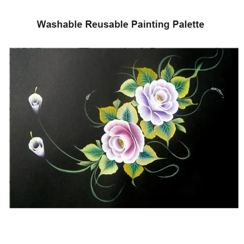 

Nail Art Sketching Painting Practice Board Washable Reusable Painting Palette 3D Stereoscopic Painting Black Small Exercise Book