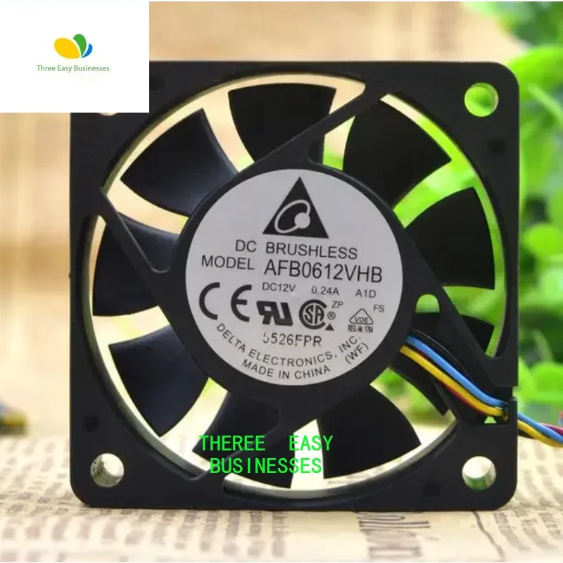 

6CM 6015 0.24A AFB0612VHB 60*60*15MM 12V 4 wire PWM speed regulating cooling fan