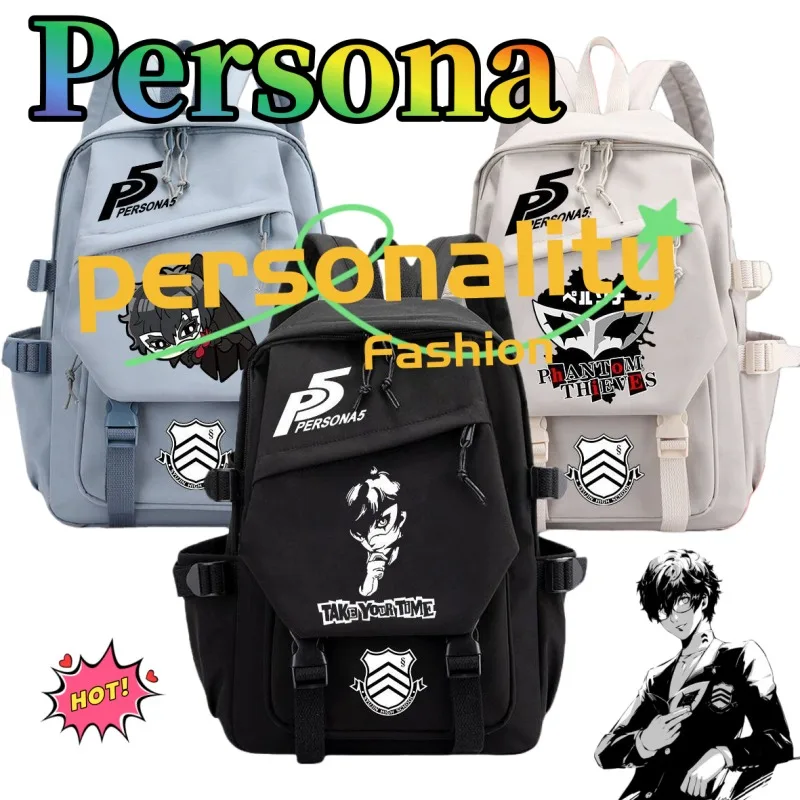 

Persona Backpack Cute Fashion Cartoon Personality Large-Capacity Anime School Bag for Boys and Girls Birthday Gift for Friends