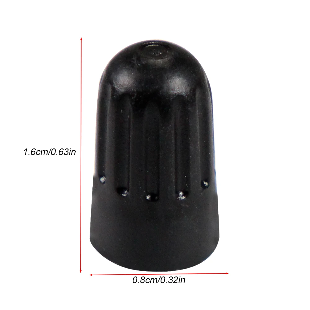 Plastic Black Tire Valve Caps for TR20008 TPMS, Universal Stem Covers for Cars, SUVs, Bike and Bicycle, Trucks, Motorcycles