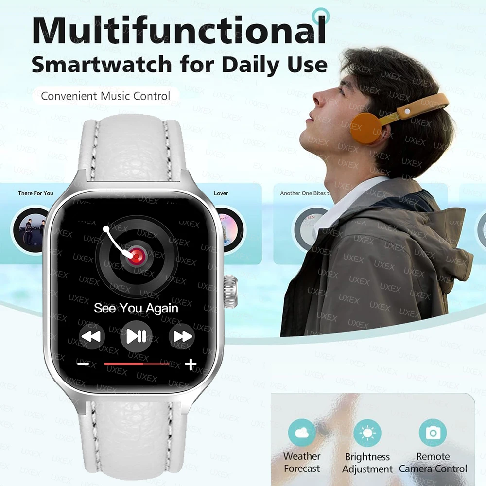 2.01 HD 전체 화면 Smartwatch 남자 글로벌 버전 블루투스 통화 회의 선물 사용자 정의 사진 건강 추적 프로 시계 스마트 여성