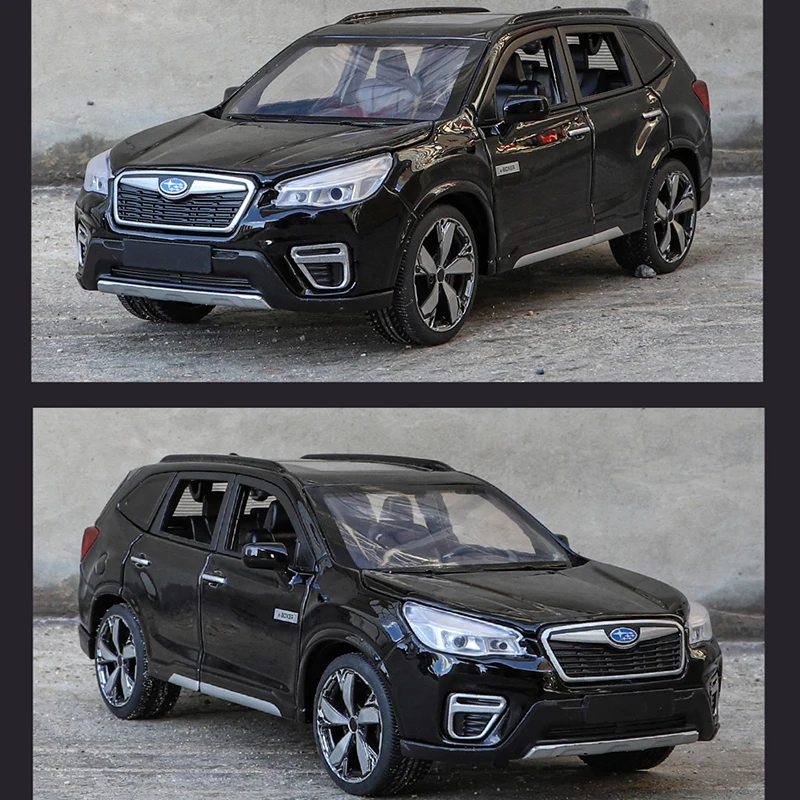 1:30 Subaru Forester SUV Diecast Car Model Alloy Vehicle Toy Boy Metal Premium Gift Hot Wheel Sound Light Pull Back Collection