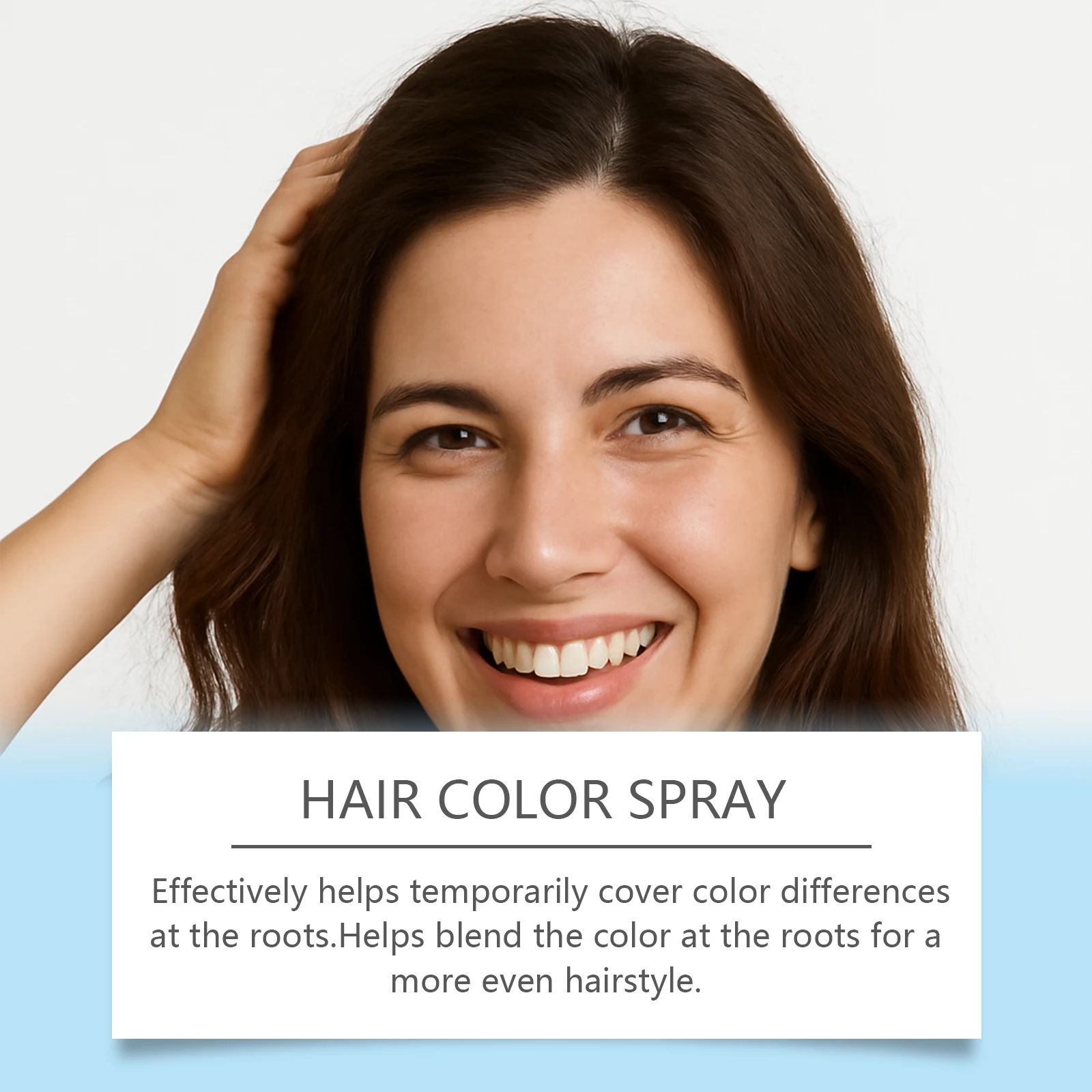 رذاذ تلوين الشعر المؤقت لمرة واحدة يغطي لون الشعر الأبيض الرمادي صبغة الشعر تلوين دائم رذاذ صبغ الشعر الأسود #5
