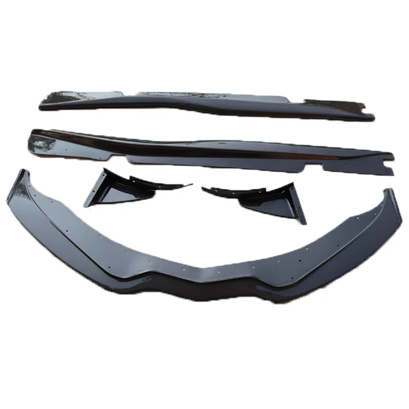 Carbon Fiber Front Lip Side Skirts Rear Wing Fit For Corvette C7