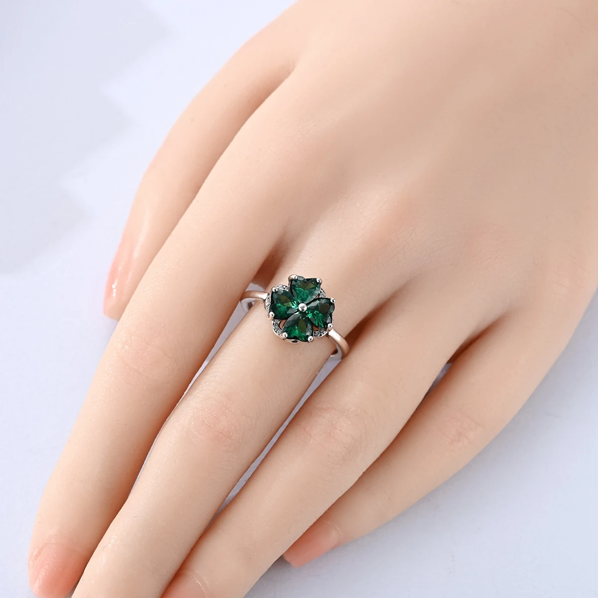 Fashion 925 Sterling Silver Open Ring CZ Zircon Clover Rose Heart Dragonfly Dragon Adjustable Ring For Women Fine Jewelry Gifts