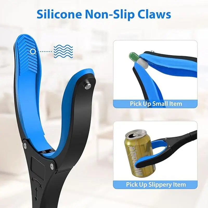 Foldable Grabber With 360° Swivel Clip Thickened Aluminum Alloy Folding Garbage Collector Household Cleaning And Sanitation Clip