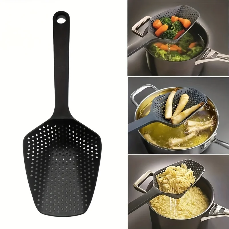 Slotted Spoon, Kitchen Gadget Colander Spatula Leaking Net Strainer Soup Spoon Line Leak Thick Large Spoon Leak Ice Shovel