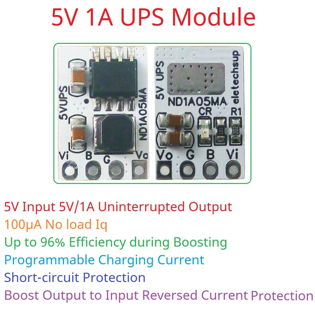 Mini UPS Module 5V 1A 3.7V 4.2V Li-Ion Battery Charge Discharge Board for Arduino UNO MEGA2560 ESP32 Uninterrupted Power Supply