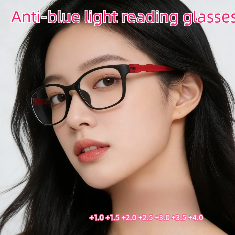 Gafas de lectura ultraligeras con montura TR90, antiluz azul, dioptrías +1.0 +1.5 +2.0 +2.5 a +4.0, para mujeres, hombres, unisex, para presbicia.
