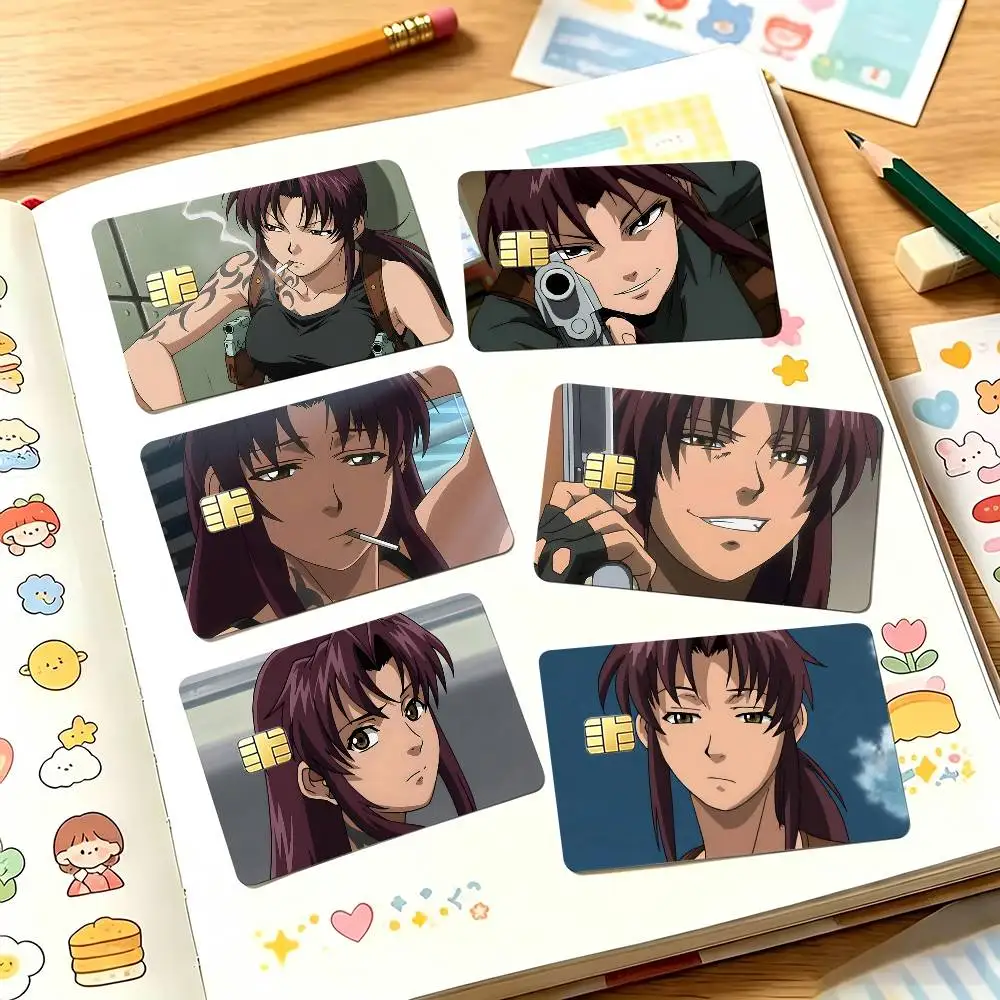 Revy Black Lagoon Card Sticker Cartoon Art Credit Card Skin Anti Scratch Bank Debit Card Decal