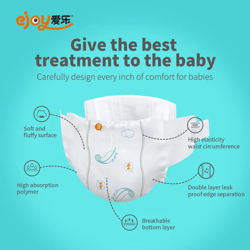 Aile ultradünne Einweg-Babywindel mit einem Kern wie dünn wie Münze, ultradünn und atmungsaktiv