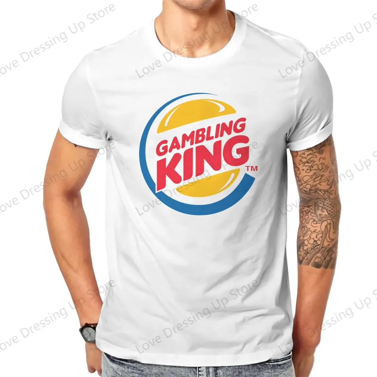 Men's t-shirt Gambling King Perfect Piece For Betting Lovers And Gambling Fans Active Essential Summer Coolness  Short Sleeves