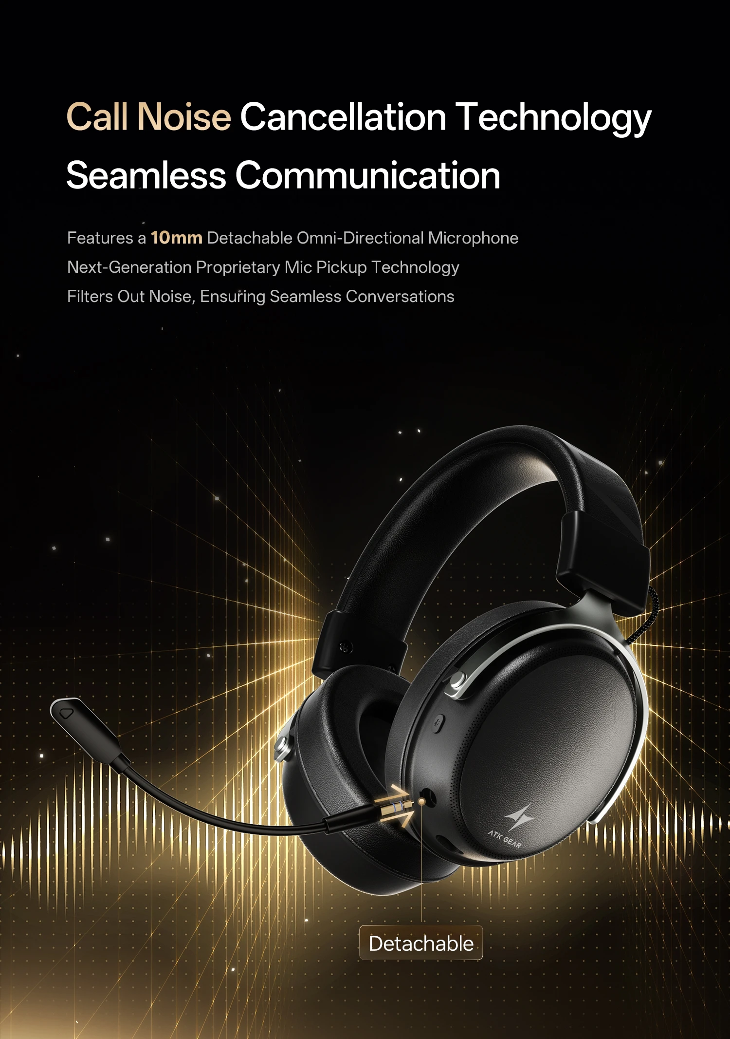 ATK N9 Pro/Ultra E-sports Headset with Mic Low latency Four Mode Wireless Gaming lightweight headphone noise reduction 2.4GHz