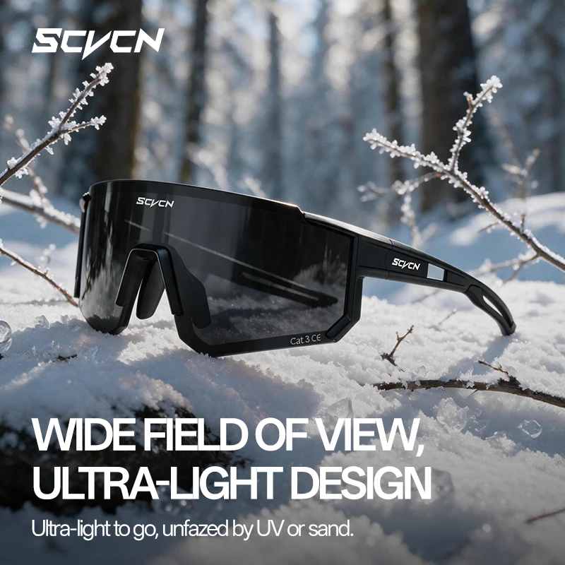 SCVCN Winter Ski Goggles Outdoor Sport Cycling Sunglasses MTB Bike Hiking Eyewear Men Women MTB Climbing Mountain UV400 Glasses