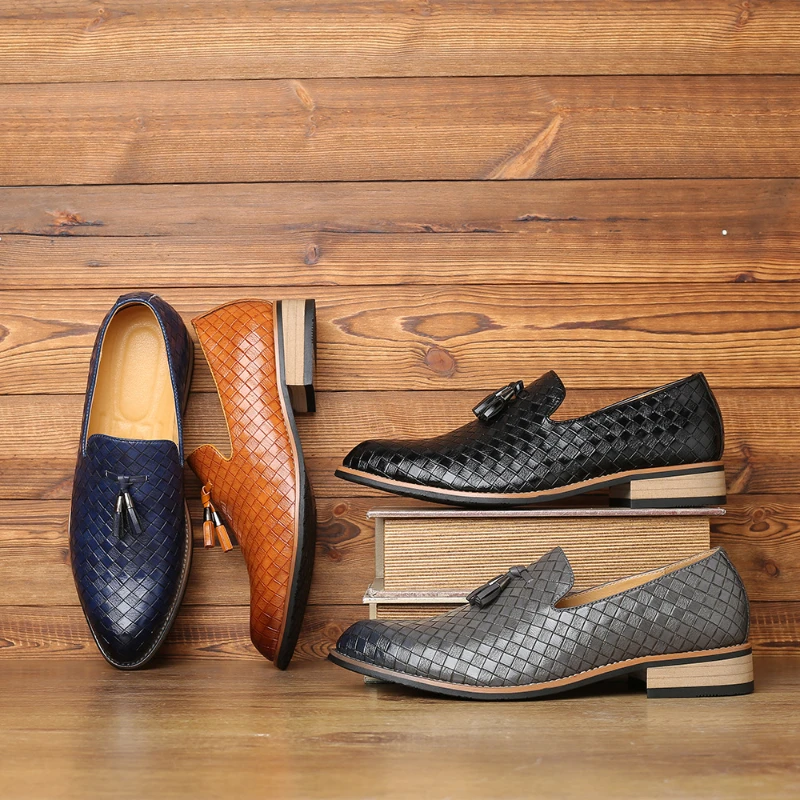 Men\'s Luxury Casual Shoes Summer Leather Loafers Office Dress Shoes Mens Driving Moccasins Comfortable  Slip on Party Zapatos