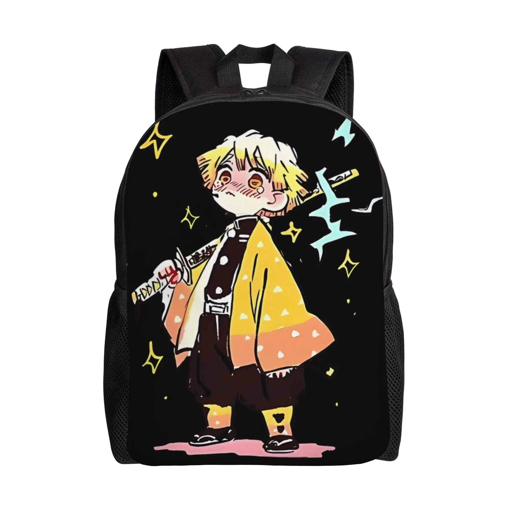 Zenitsu Agatsuma College Bag Back to school season Electric Power Sword Hero  Personalised Backpack