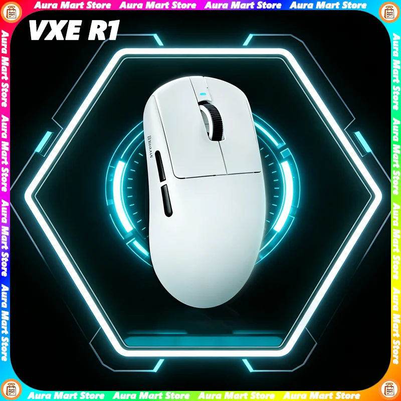 

Беспроводная игровая мышь Vxe Dragonfly R1 R1PRO с сенсором Paw3395, легкая, эргономичная, трехрежимная, Bluetooth, перезаряжаемая