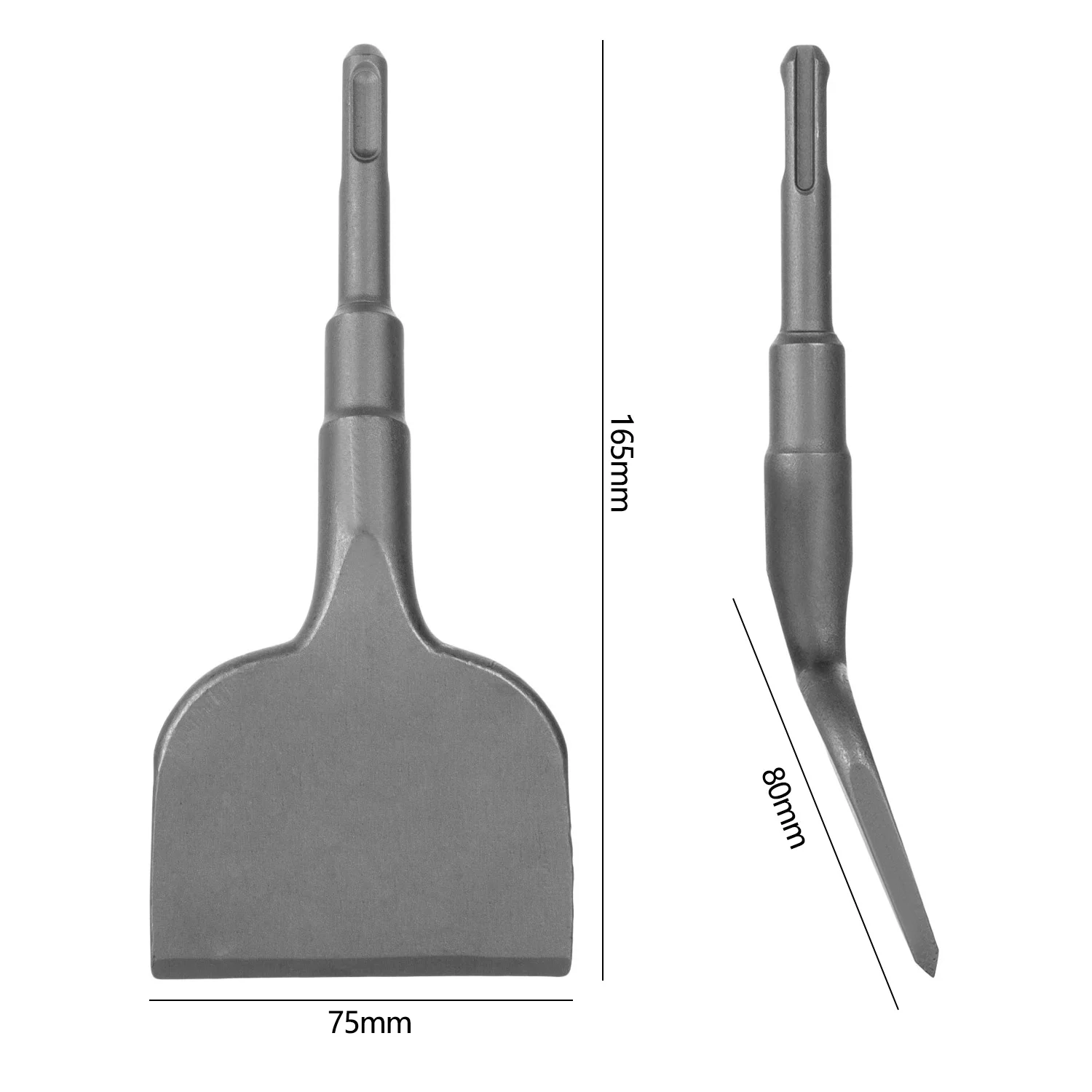 75mm Wide 15 Degree Flat Chisel Bit For SDS Plus Hammer Drill Hardened Steel For Tile Removing Tool Wall Plaster Demolition