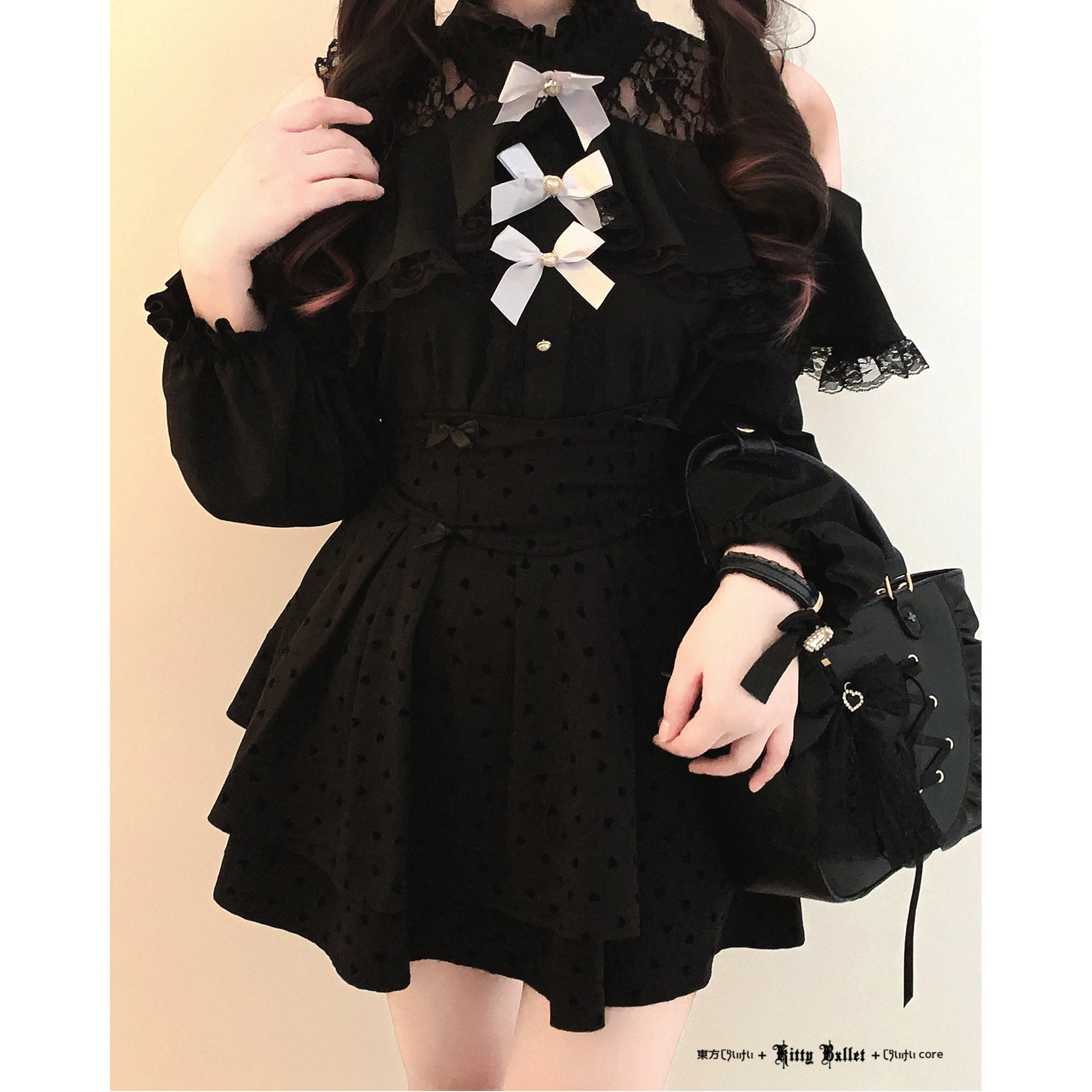 

Japanese Sweet Princess Off Shoulder Short Sleeve Women Blouses Sexy Perspective Lace Lolita Shirts Elegant Ruffles Collar Tops