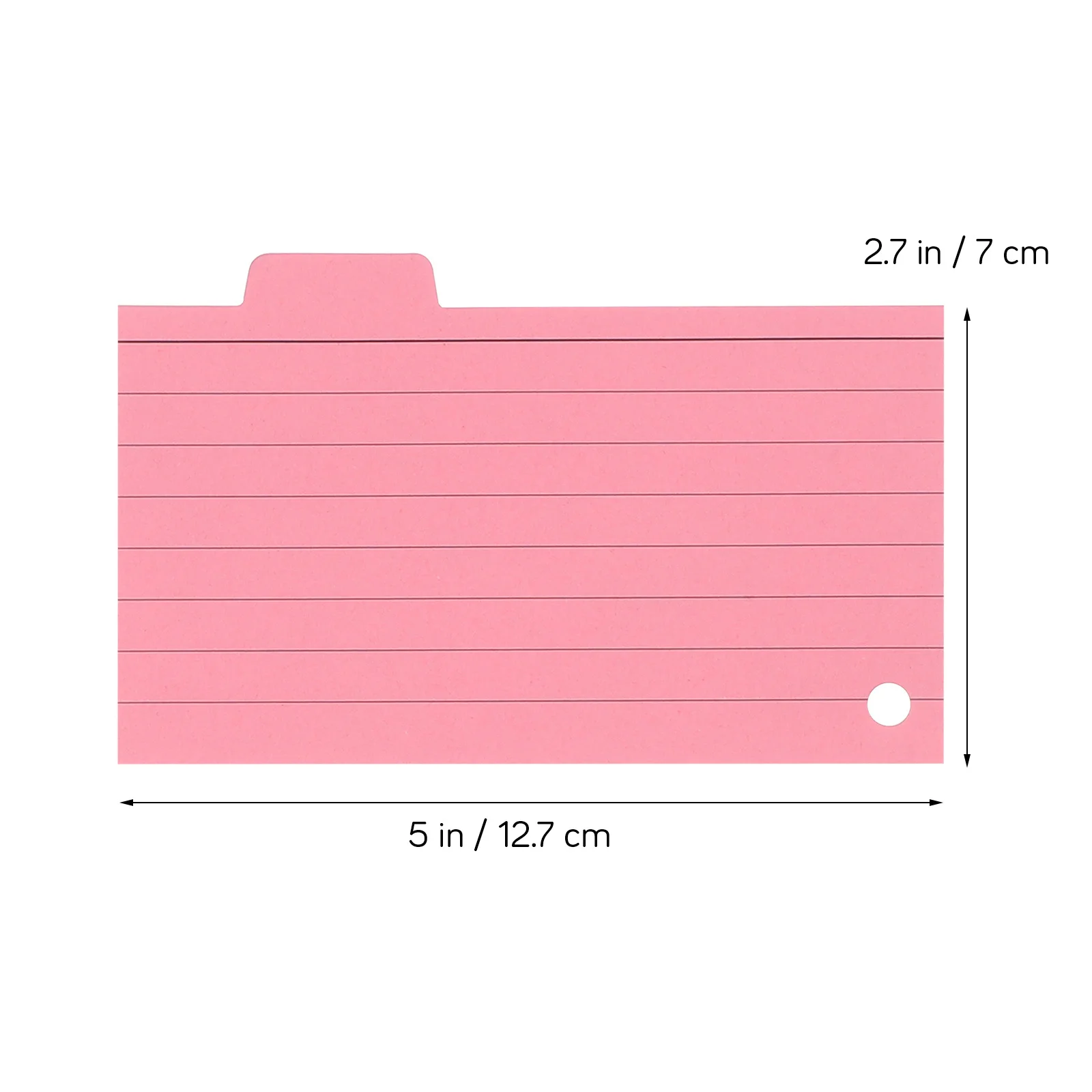 6pcs Ruled Index Cards Color-Coded Tabs Pre-Punched Holes For Studying Notes Flash Cards Binder Rings Included Note Pads For