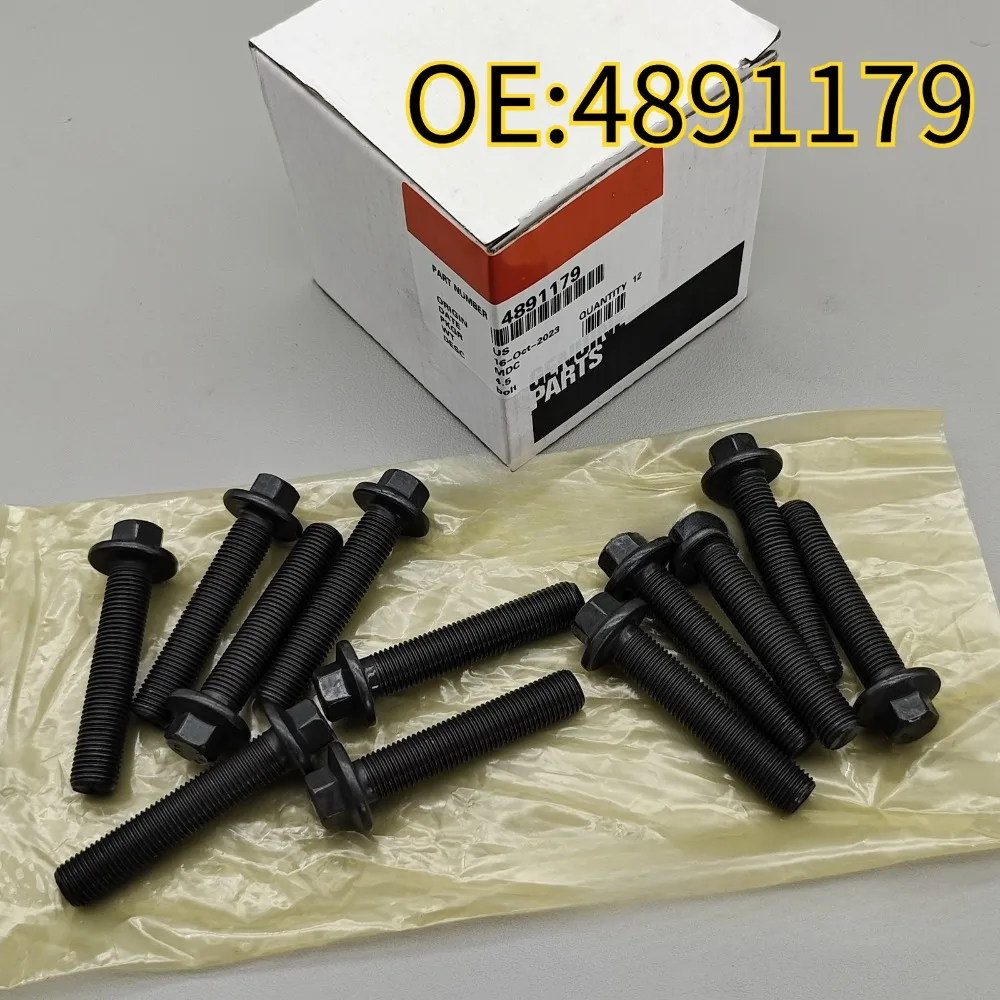

High quality New For 12PCS 4891179 bolt cap screws suitable for Dodge Cummins 03-19