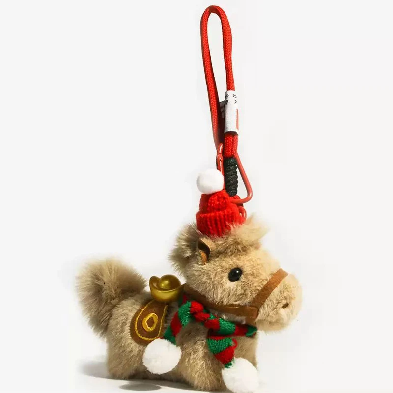 พวงกุญแจรูปม้าผูกเชือก น่ารัก สำหรับปีใหม่ ใช้ตกแต่งกระเป๋า รถยนต์