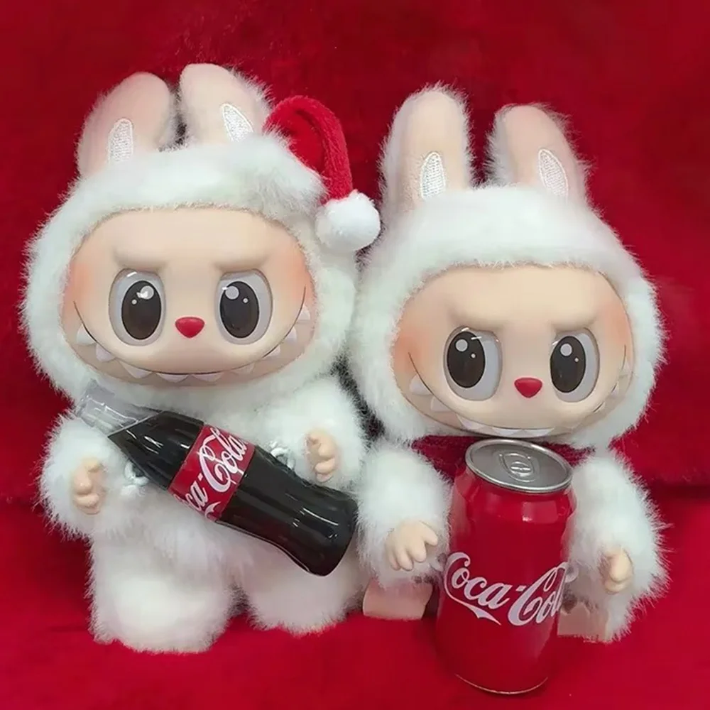 Genuine Monsters Coca Cola Series Vinyl Face Doll Labubu Action Figure Kawaii Keychain Pendant Decoration Custom Cute Kids Gift