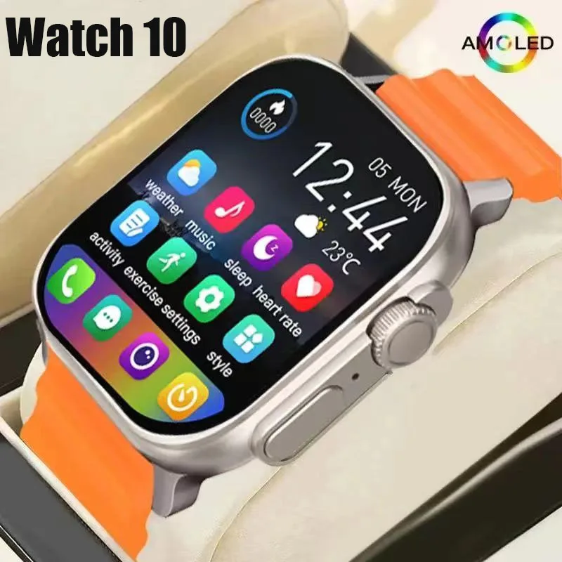 Reloj Inteligente Watch 10 Ultra de 49 mm, Nuevo 2026, NFC, GPS, Llamadas Bluetooth, Música, Juegos, Carga Inalámbrica, para Hombre y Mujer