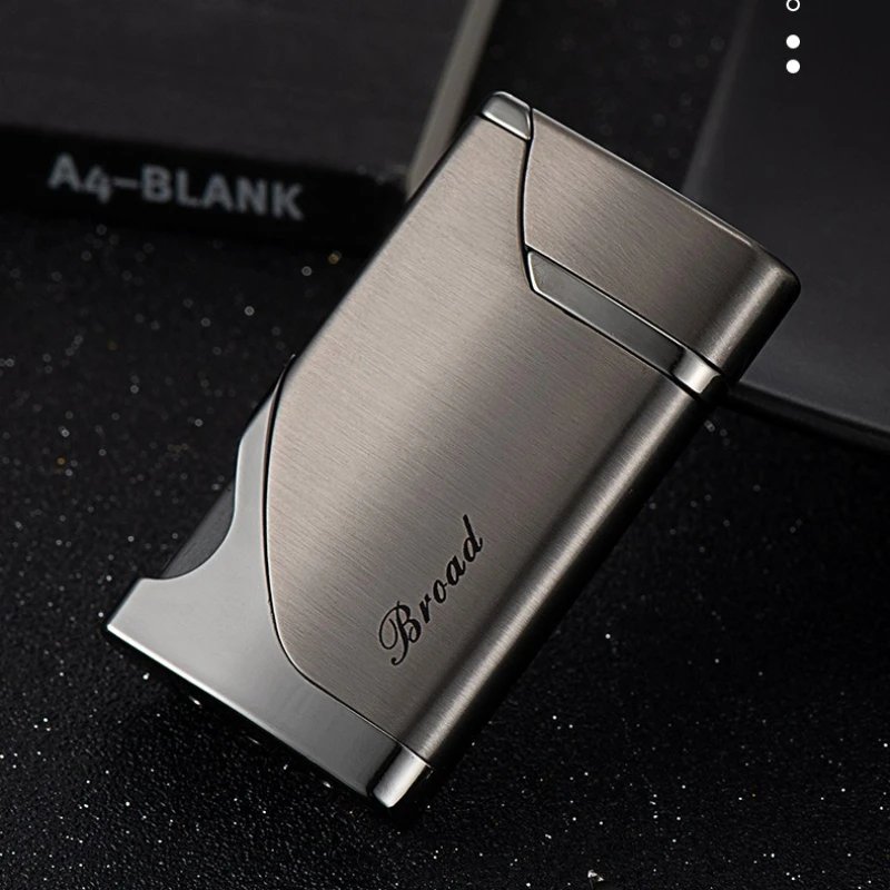 

BD278 Metal Body Windproof Direct Blue Flame Lighter, Visual Vent Window Large Capacity Creative Gift Lighter Wholesale