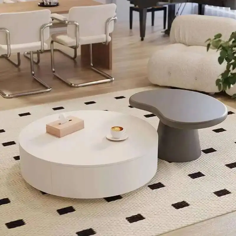 

European Table Minimalist Unique Round Glam Coffee Aesthetic Coffee Table Simple Premium Cosmetics Couchtisch Unique Furniture