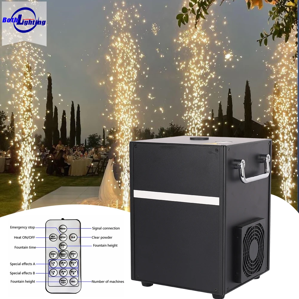 650w Cold Spark Machine 2pcs With Case Ti Powder 10bags DMX IR Remote For Wedding Party Stage Special Effects