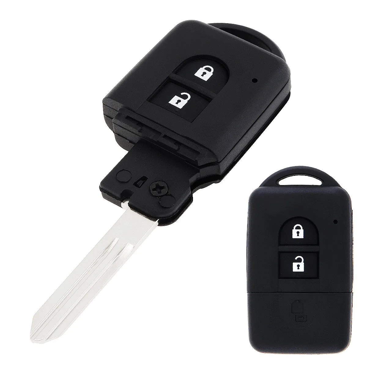 Car Key Shell Case 2 Buttons Smart Car Remote Key Shell Fit for Nissan Micra X-Trail Qashqai Note Duke Juke Parthfinder