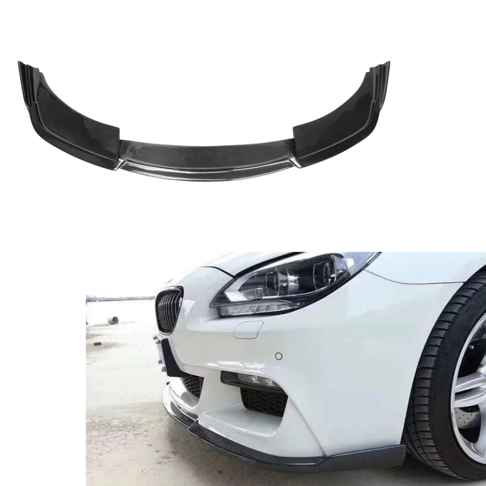 Real Carbon Fiber Car Parts HM Style Front Lip Front Bumper Lip for 6 Series F06 F12 F13 M Sports