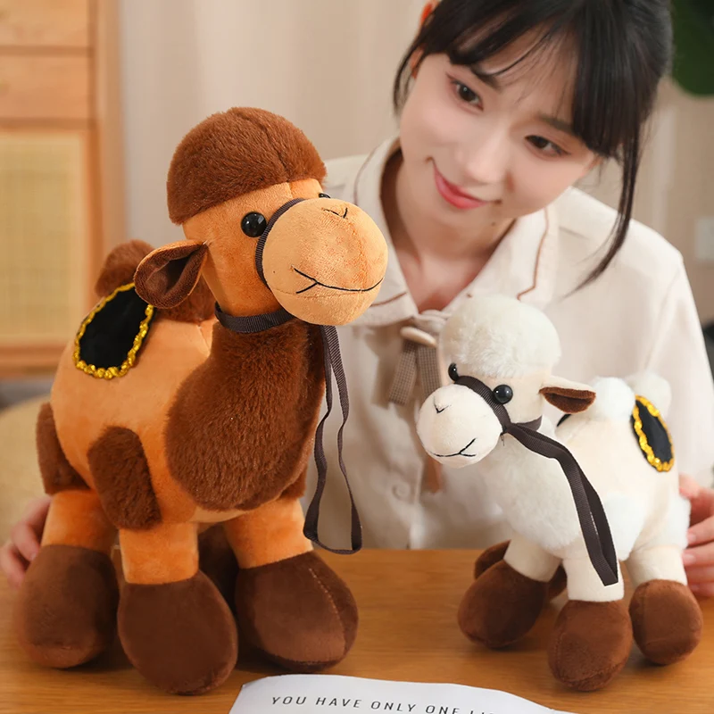 30-50cm Simulation Plush Toy Camel Doll Soft Comfortable Baby Comfort Doll Pillow Cartoon Cute Animal Decoration Birthday Gifts