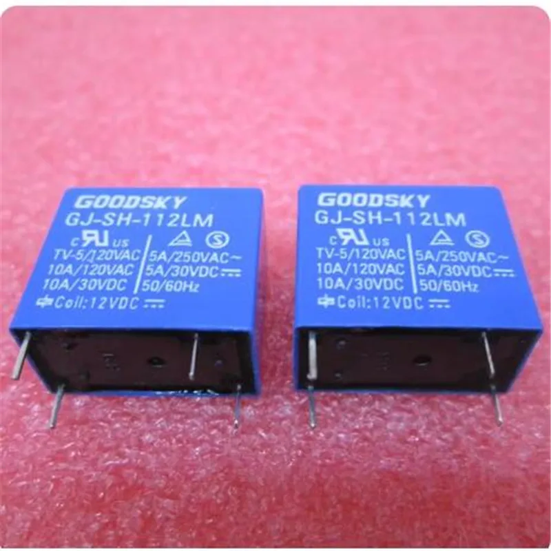 HOT NEW relay GJ-SH-112LM 12VDC GJ-SH-112LM-12VDC GJSH112LM 12vdc DC12V 12V 5A 250VAC 4pin