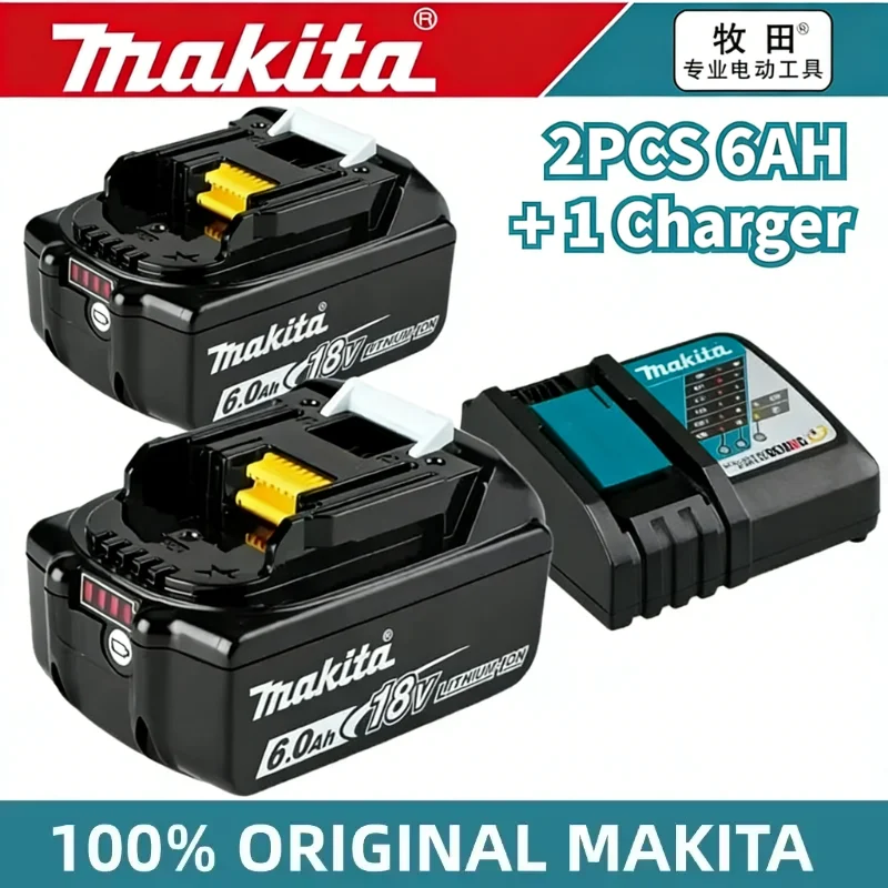 

2026 original Makita 18V 6.0Ah Rechargeable Battery ,For Makita BL1830 BL1830B BL1840 BL1840B BL1850 BL1850B Power Tools Battery