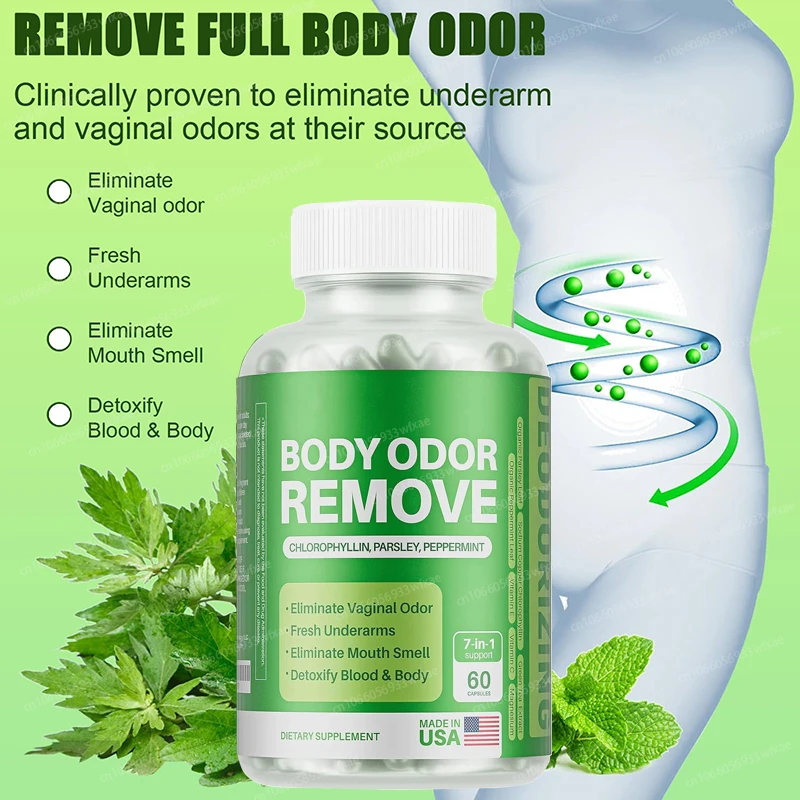 

Внутренний дезодорант, добавка, дезодоратор для тела для здоровья жетости и кожи, детоксикации и пищеварения, поддерживающий запах, свежая хлорофильная капсула