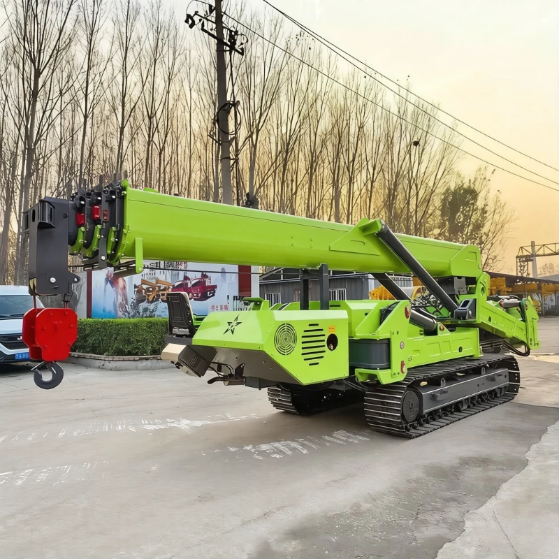 Crawler Spider Crane For Narrow Space 3Ton 6Ton 8Ton Mini Spider Crane With Long Arm Fly Jib 10Ton Spider Crane Factory Price