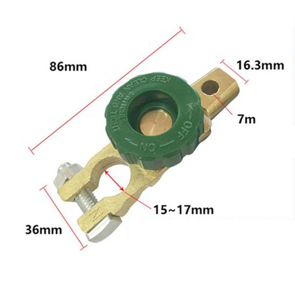 1pcs 17MM Professional Battery Terminal Link Switch Zinc Alloy Quick Cut-off Disconnect Isolator Switch Auto Car Accessories