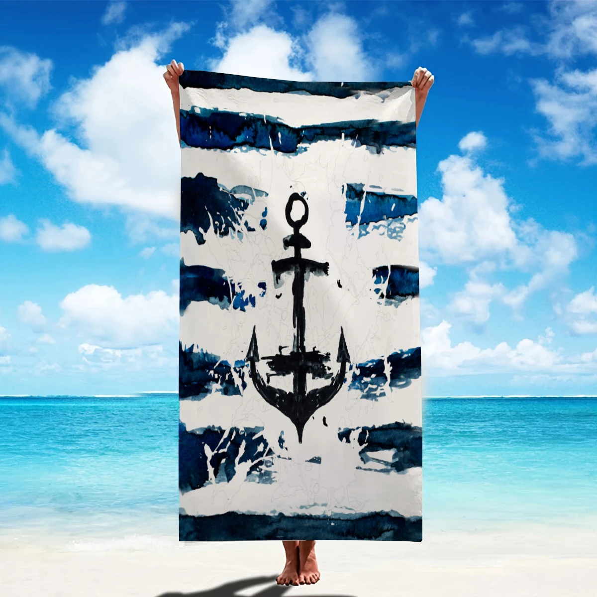 Microfiber Beach Towel Exquisite Prints Thin Quick Dry Absorbent Oversized Towel for Beach Swimming Camping Yoga Bath Sports