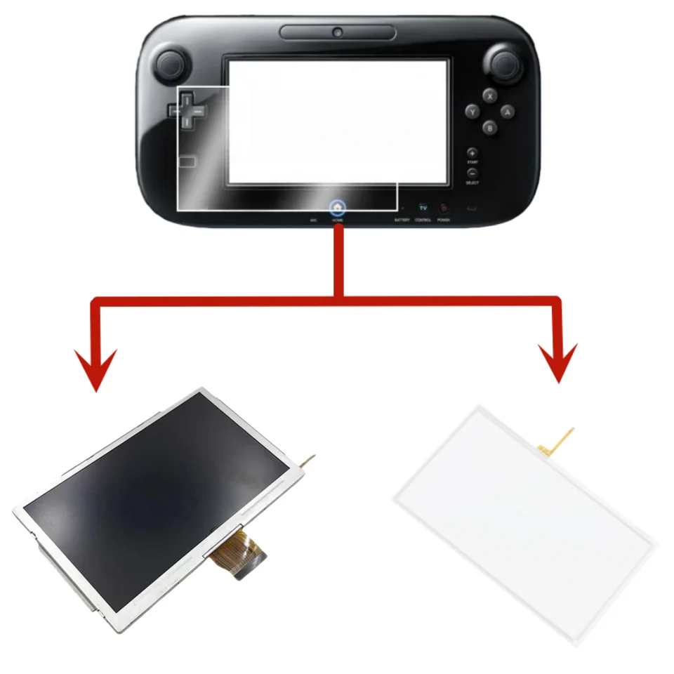 Original New LCD Display For Wiiu WIIU Console Replacement D