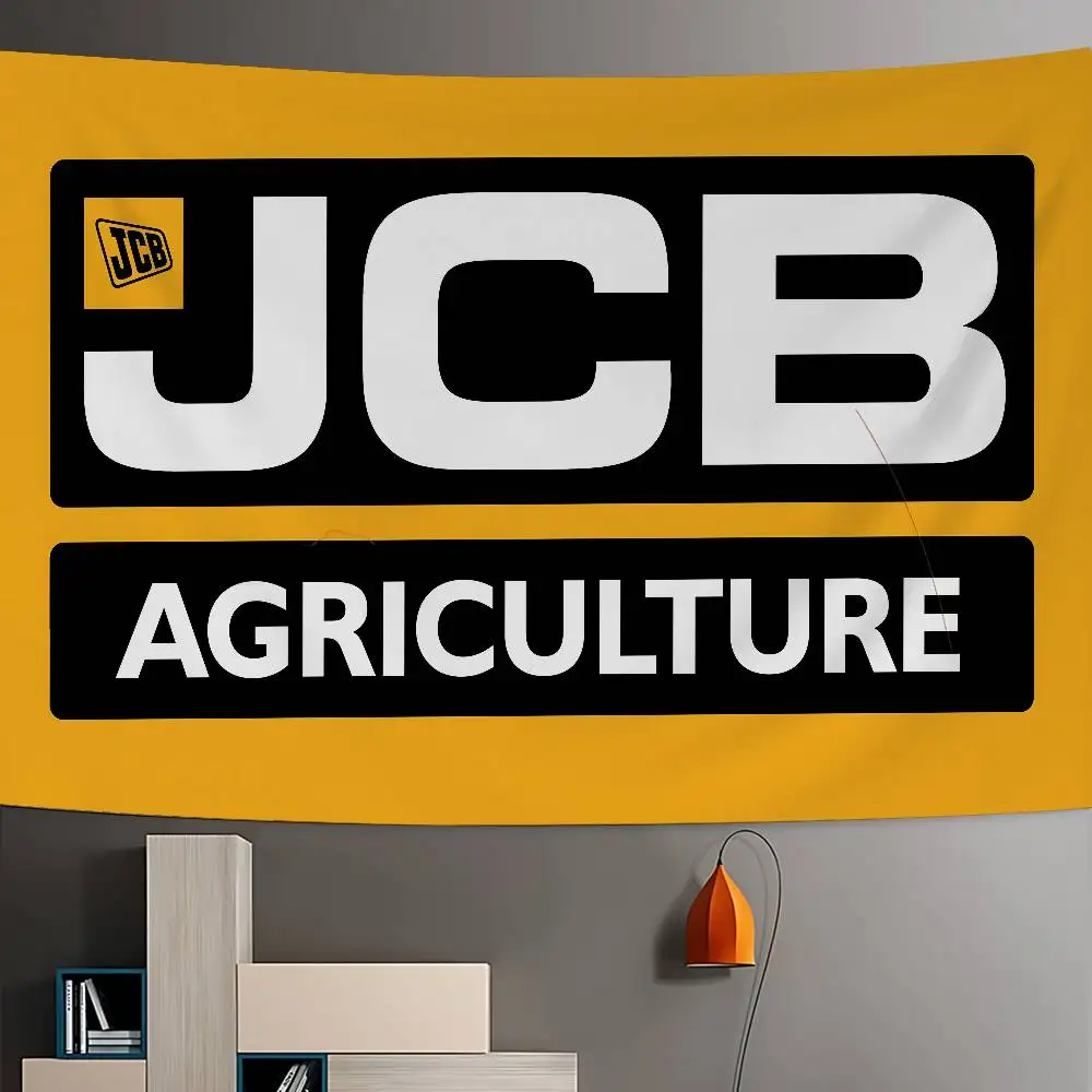 Excavator J-JCB logo Colorful Tapestry Wall Hanging Bohemian Wall Tapestries Mandala Wall Hanging Sheets