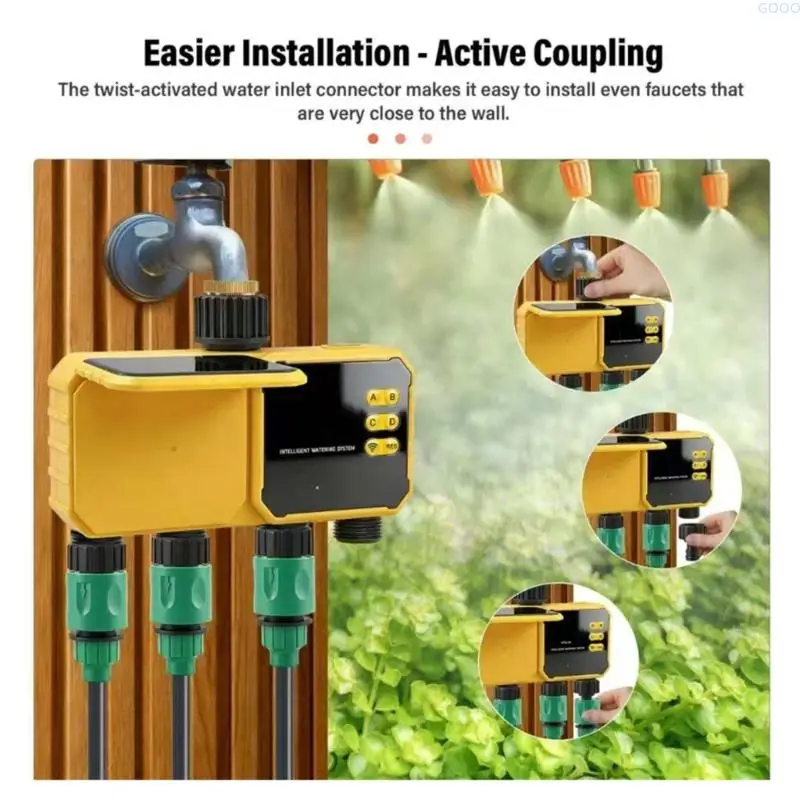 23GA Automatic Water Valves Switches With Solar Panel And Smartphone Connection Suitable For Greenhouses Agriculture Farming