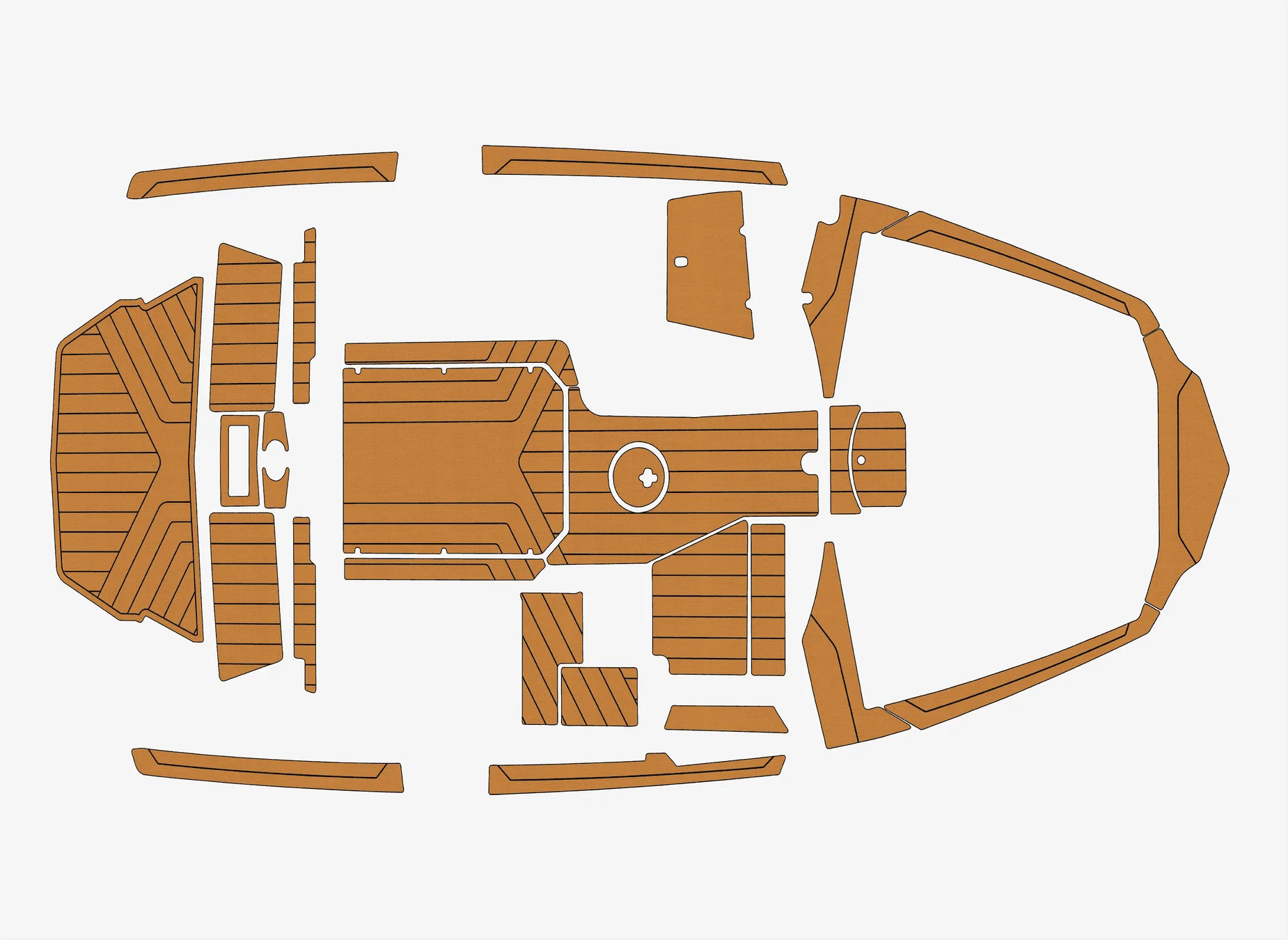 

Anti-Skid EVA Faux Teak Self-Adhesive 6mm Boat Decking Pad for 2022-2024 Malibu 21 LX Yacht Cockpit Durable Marine Flooring