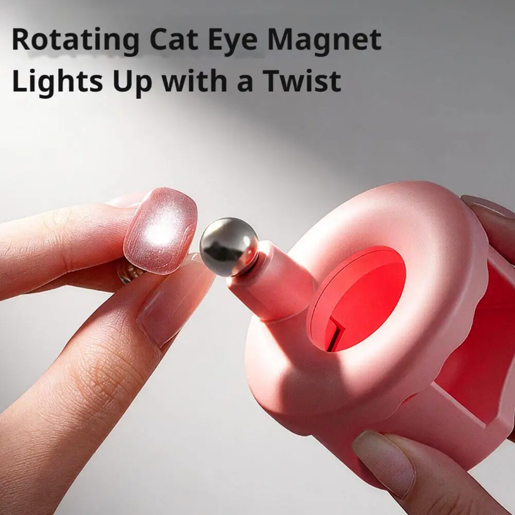 Rotating cat eye nail magnet, multi-faceted precision magnetic tool, suitable for glass bead light-chasing effect, beginner nail