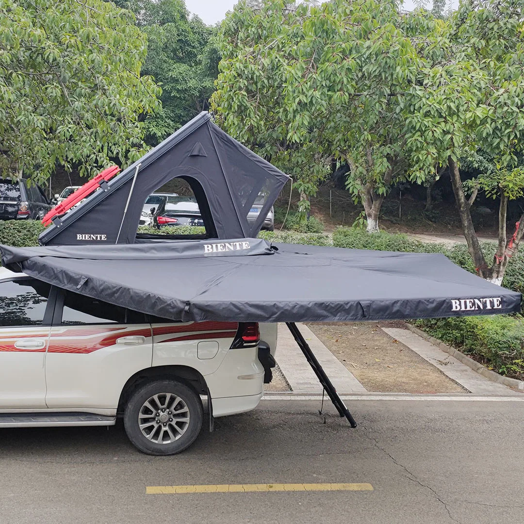 2M Car Awning,LED Lights Freestanding Car Side Anex 270 Awning for Outdoor Camping for 4x4 Offroad view 6