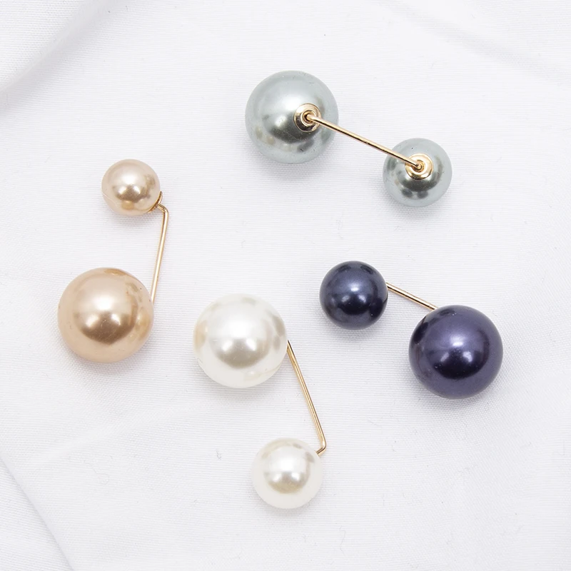 3pcs Women’s Double Pearl Brooches Set, Elegant Accessories