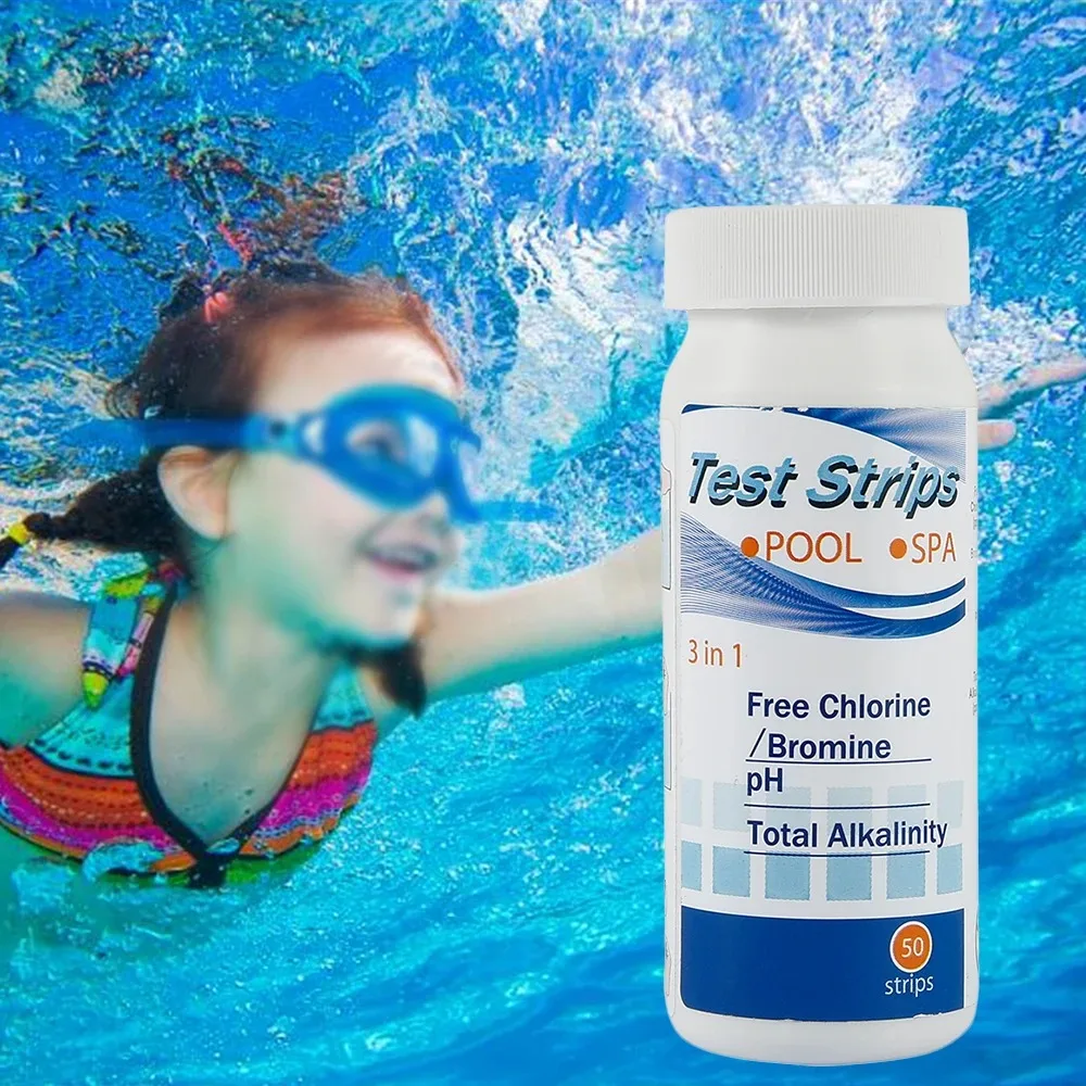 250pcs Chlorine PH Test Strips SPA Swimming Pool Water Tester Paper Residual Chlorine PH Value Alkalinity Hardness Test Strip view 3