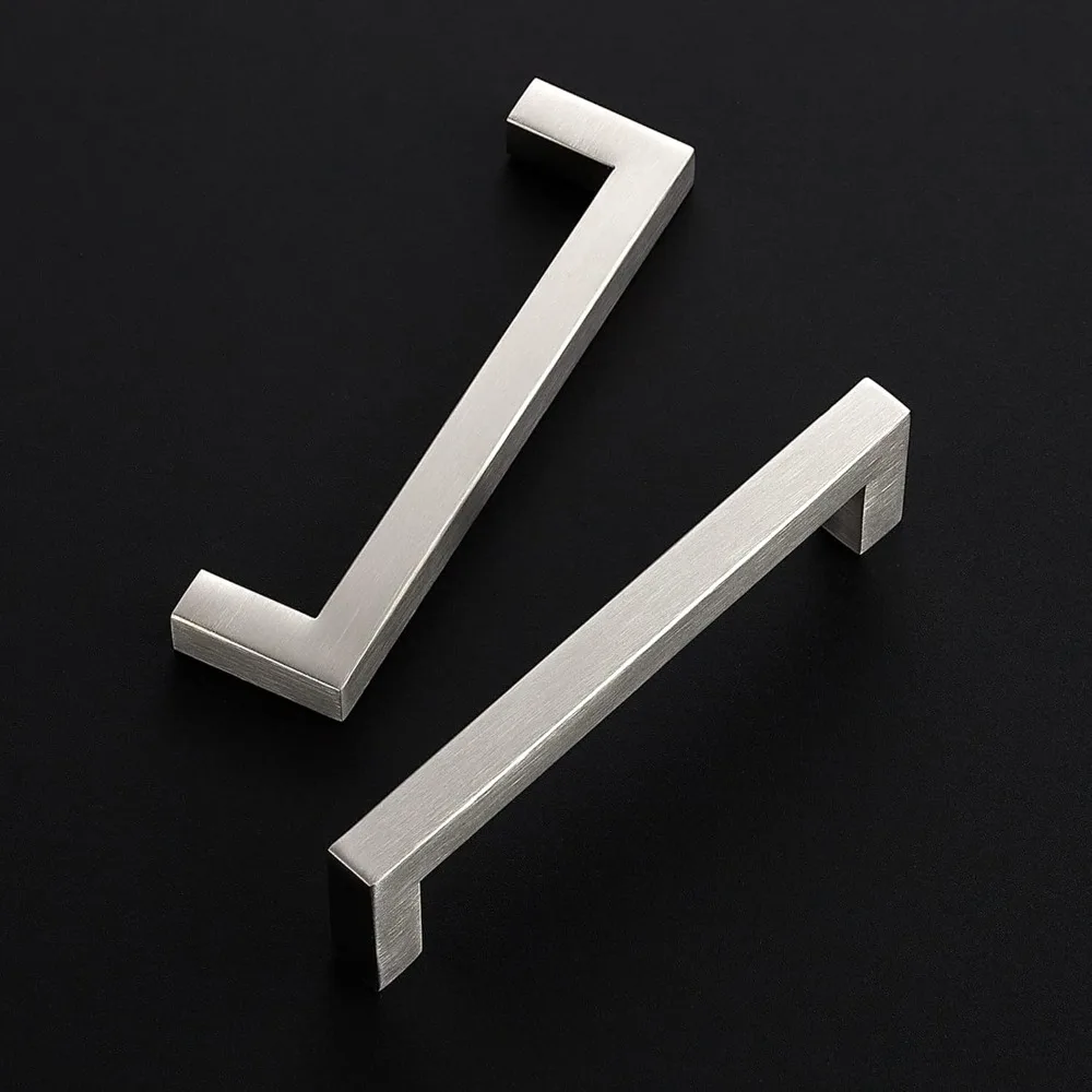 

30 Pack Cabinet Handles Square Cabinets Cupboard Handles Brushed Nickel Drawer Pulls Stainless Steel Kitchen Cabinet